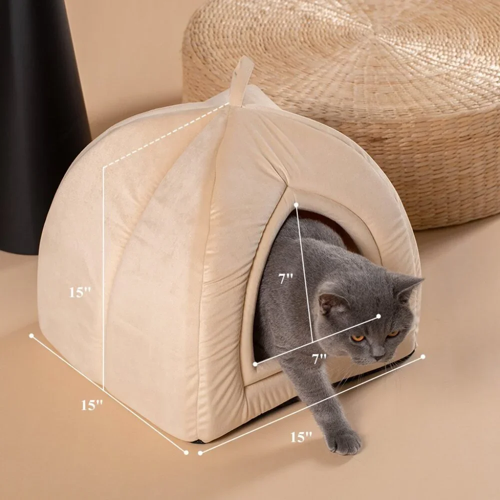 New - Original Packaging - Medium Size Cat Tent Cat Bed with Removable Cushion
